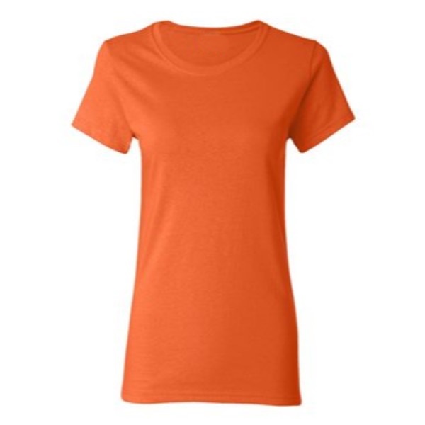 6 burnt orange plain blank women t shirt front